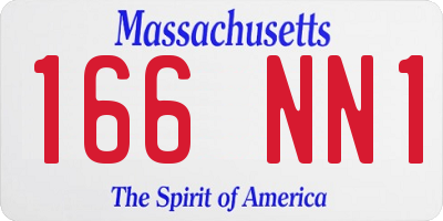 MA license plate 166NN1