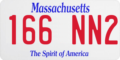 MA license plate 166NN2
