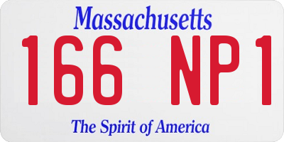 MA license plate 166NP1