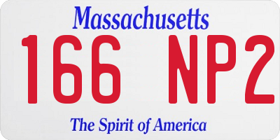 MA license plate 166NP2