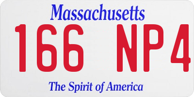 MA license plate 166NP4