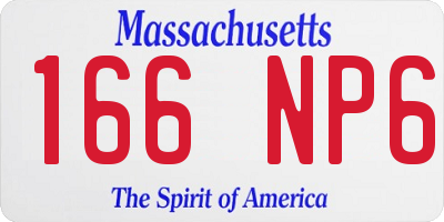 MA license plate 166NP6