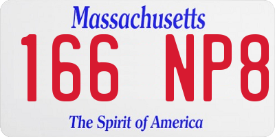 MA license plate 166NP8