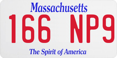 MA license plate 166NP9