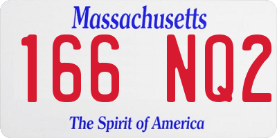 MA license plate 166NQ2