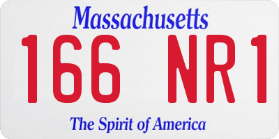 MA license plate 166NR1
