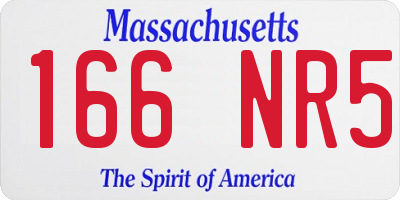 MA license plate 166NR5