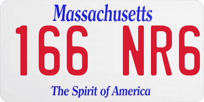 MA license plate 166NR6