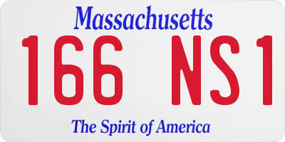 MA license plate 166NS1