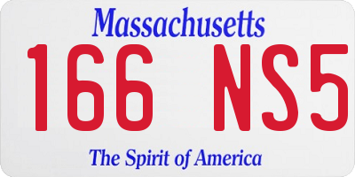 MA license plate 166NS5