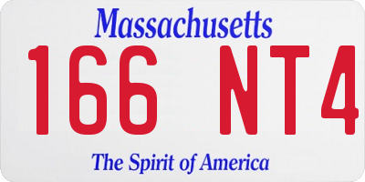 MA license plate 166NT4