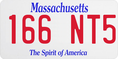 MA license plate 166NT5