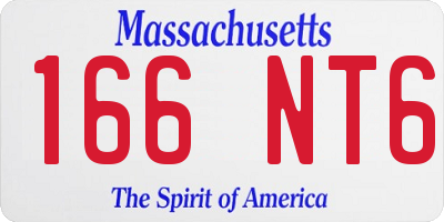 MA license plate 166NT6