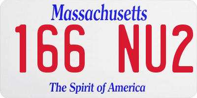 MA license plate 166NU2