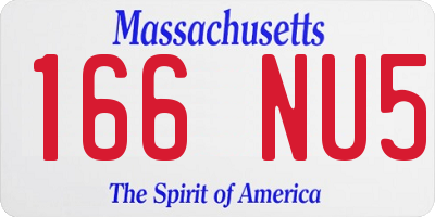 MA license plate 166NU5