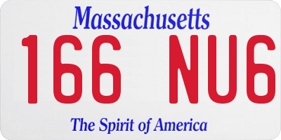MA license plate 166NU6