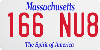 MA license plate 166NU8