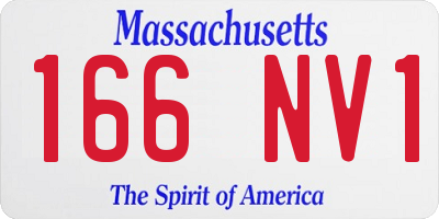 MA license plate 166NV1