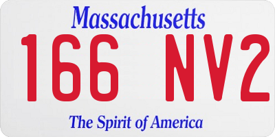 MA license plate 166NV2