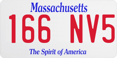 MA license plate 166NV5