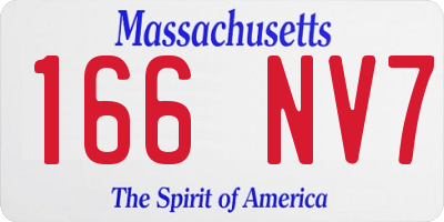 MA license plate 166NV7
