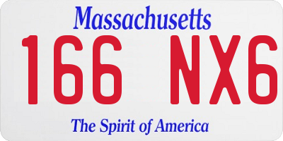 MA license plate 166NX6