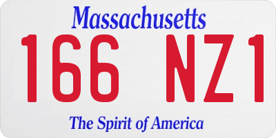 MA license plate 166NZ1