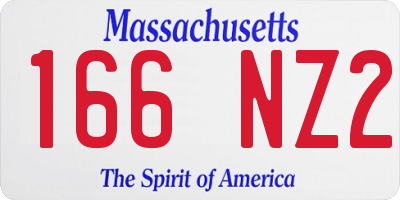 MA license plate 166NZ2