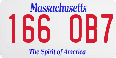 MA license plate 166OB7