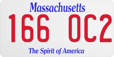 MA license plate 166OC2