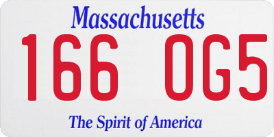 MA license plate 166OG5