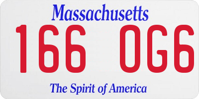 MA license plate 166OG6