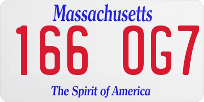 MA license plate 166OG7