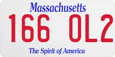 MA license plate 166OL2