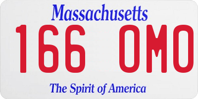MA license plate 166OM0