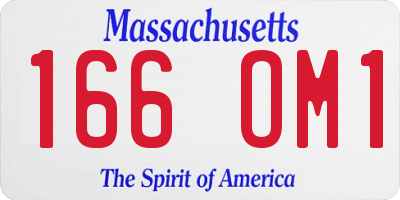 MA license plate 166OM1