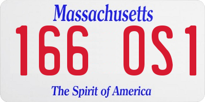 MA license plate 166OS1