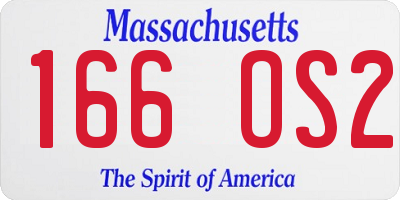 MA license plate 166OS2