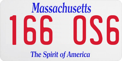 MA license plate 166OS6