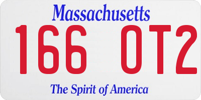 MA license plate 166OT2