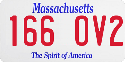 MA license plate 166OV2