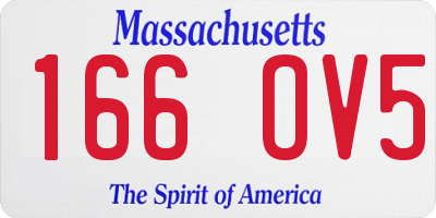 MA license plate 166OV5