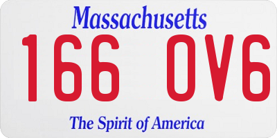 MA license plate 166OV6