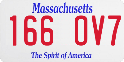 MA license plate 166OV7