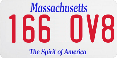 MA license plate 166OV8