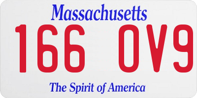 MA license plate 166OV9