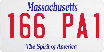 MA license plate 166PA1