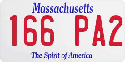 MA license plate 166PA2