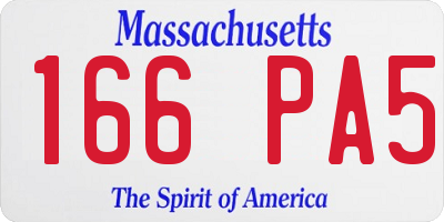 MA license plate 166PA5