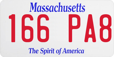 MA license plate 166PA8